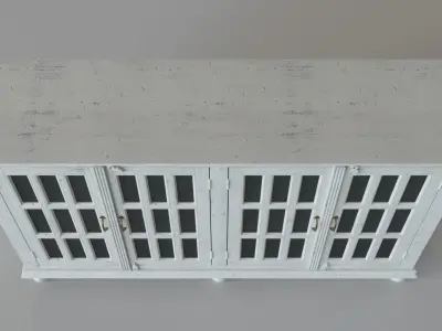 Transitional 4-Door Credenza 3D model