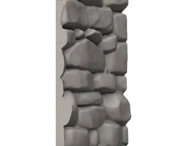 Grungy Rock Retaining Wall 3D print model purchase