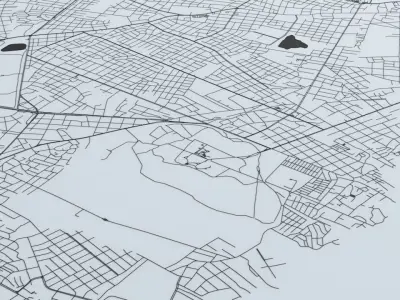 Asuncion Road Network and Streets 3D model