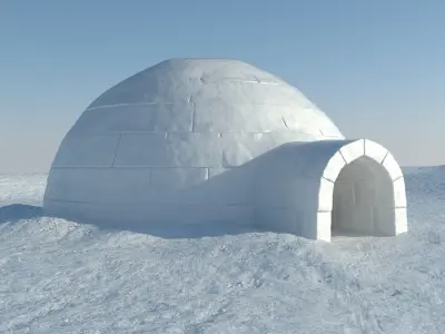 Igloo 2 in snow 3D model