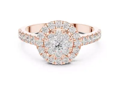 Round Diamond  Ring 3D print model purchase