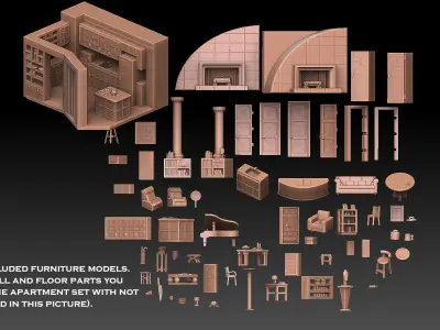 Sit Com Set 3D print model