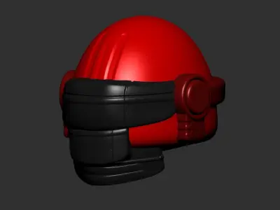 helmet high poly sculpt 3d printable 3D model 20