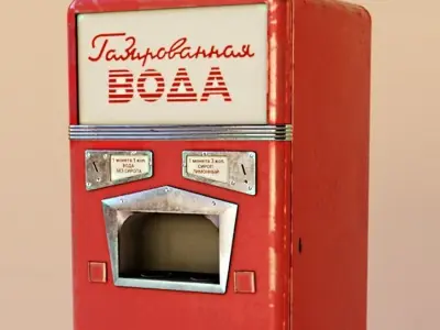 Retro Soda Machine PBR Game-ready Low-poly 3D model