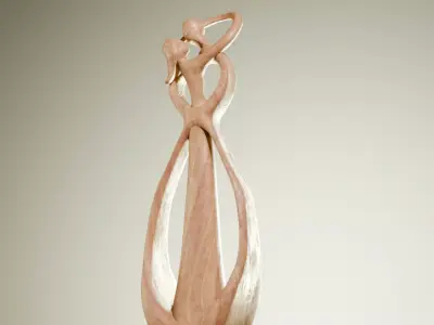 Modern Wooden Decorative Art 3D model