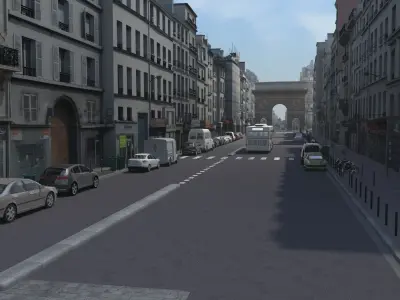 Paris street set - Rue du faubourg Saint Martin 3D model