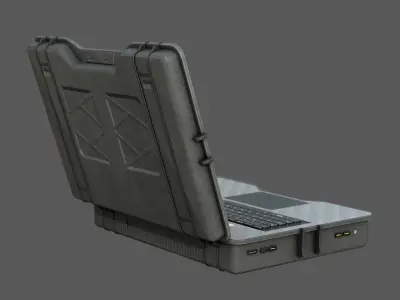Tactical Laptop Low-poly 3D model