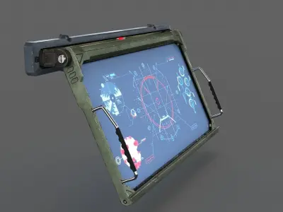 Sci-fi Monitor Low-poly 3D model purchase