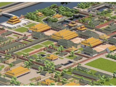 Hue Imperial City - Dai Noi Hue 3D 3D model