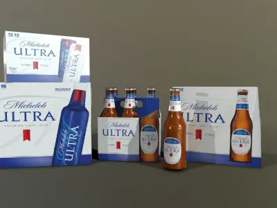 Beer Michelob Low-poly 3D model