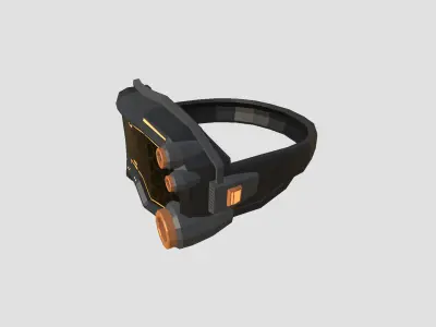 SciFi Glasses Low Poly A01 - Character Design Low-poly 3D model