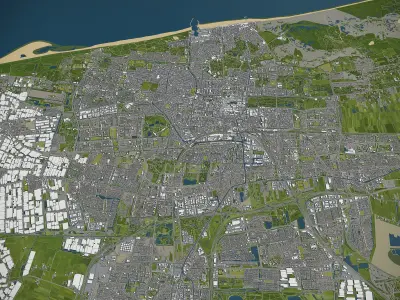 The Hague Low-poly 3D model