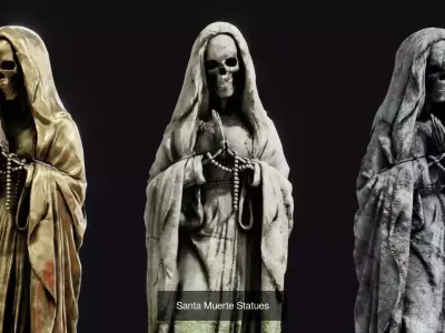 Statues Temples and Shrines 3D Model Pack