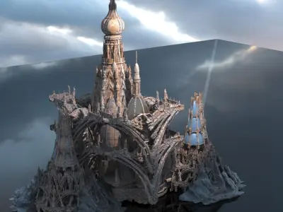 Mesopotamian palace exterior 3D model