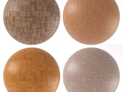 Parquet - Laminate - Wooden floor 4 in 1 3D model 42