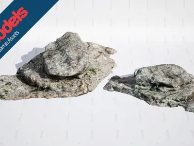 Unimodels Mountain Rocks Vol 1 and 2 Low-poly 3D model