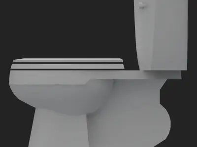 Toilet for bathroom minimal for architects and designers Low-poly 3D model