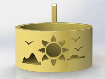 Keys Tray 9 Sunshine  3D print model