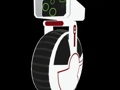 Sci-Fi courier bot Low-poly 3D model