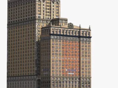Whitehall Building Low-poly 3D model