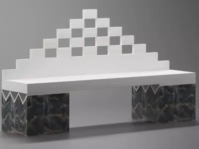stone bench 3D model purchase
