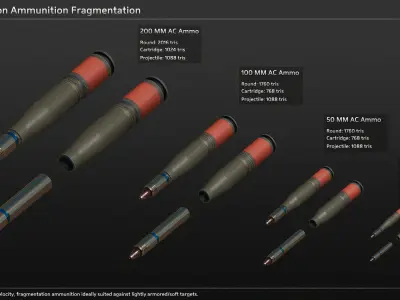 Scifi Ammunition Vehicles Mechs Low-poly 3D model