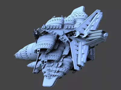 Star Freighter Base Ship design 8  3D model