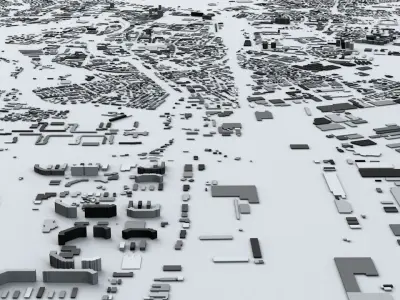 Ljubljana Streets and Buildings 3D model