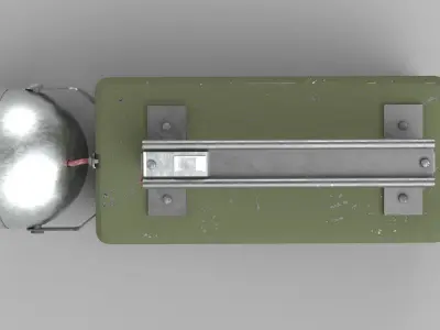 old torch Low-poly 3D model