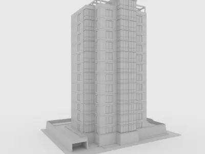 Tower 4 Low-poly 3D model