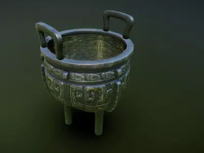 ancient chinese bronzes Low-poly 3D model