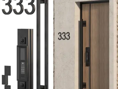 modern door 14 3D model