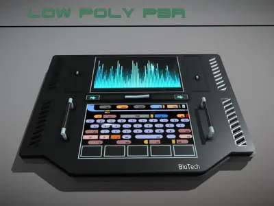 Sci-fi Panel Element Low-poly 3D model