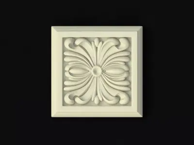 rosette decorative square 3D model