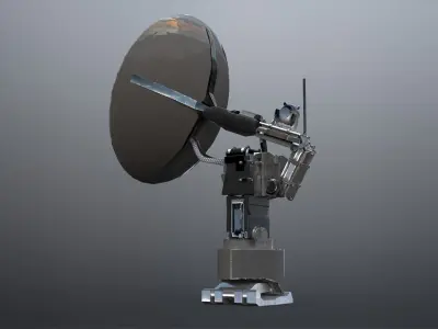 SciFi Satellite Dish Low-poly 3D model