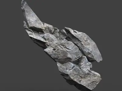 Scifi Gray Sharp Rock 220611 - Ultra HD 16K Textures Low-poly 3D model