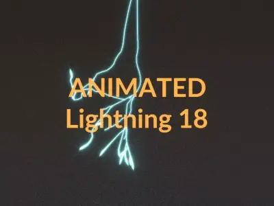 Animated Lightning v18 Low-poly 3D model