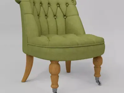 Furnished Chair 3D Model 3D model
