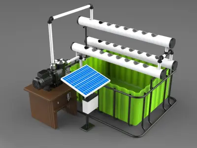 Hydroponics 3D model