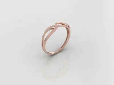 Women Ring Fancy Ring Plain light weight STL 3DM Printable 3D print model 15
