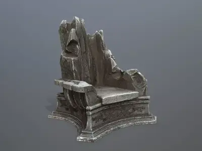 Throne  Low-poly 3D model