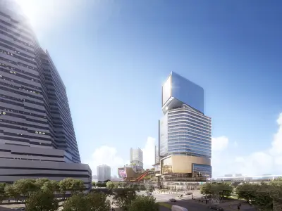 Modern Glass Skyscraper Business Complex 3D model