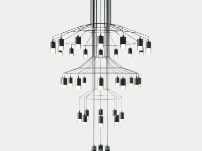 WIREFLOW FREEFORM 03378 LED SUSPENSION 42 LAMP  3D model