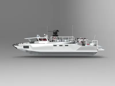 CB90 class fast assault craft 3D model
