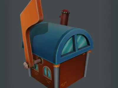 Mailbox House Low-poly 3D model