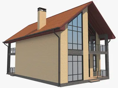 House With Interior 3 3D model