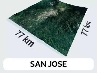 San Jose Costa Rica City Landscape 3D Model 3D model