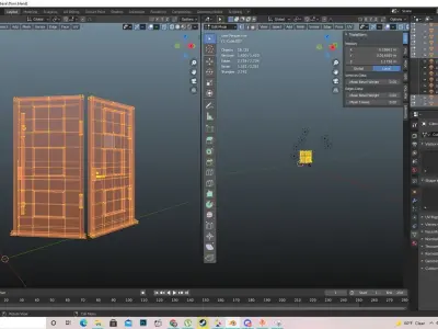 Modern Door Low-poly 3D model