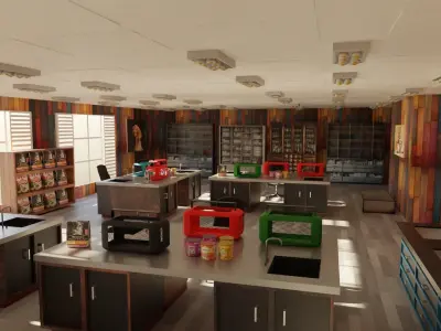 Veterinary Clinic  Low-poly 3D model