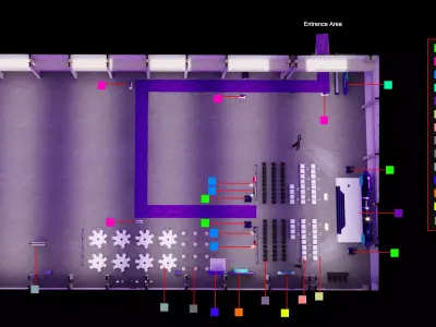 full event stage with gate  3D model